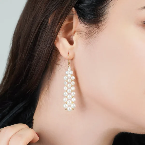 Modern 18K Yellow Gold Earrings – Danah Collection - Image 4