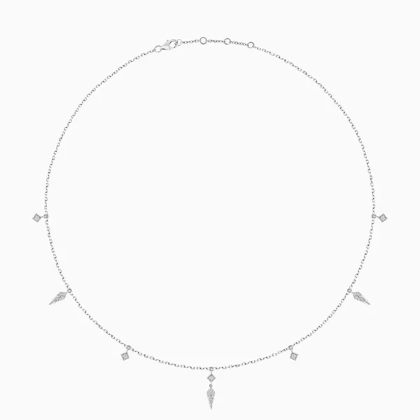 18K White Gold Diamond Choker – Elegant Women’s Necklace - Image 2