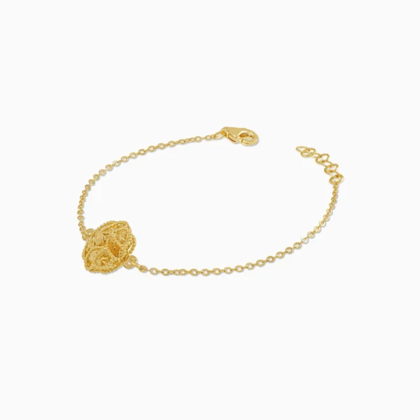 Farfalla 18K Yellow Gold Kids’ Flower Bracelet - Image 2