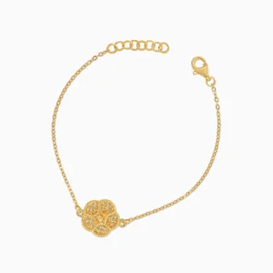Farfalla 18K Yellow Gold Kids’ Flower Bracelet