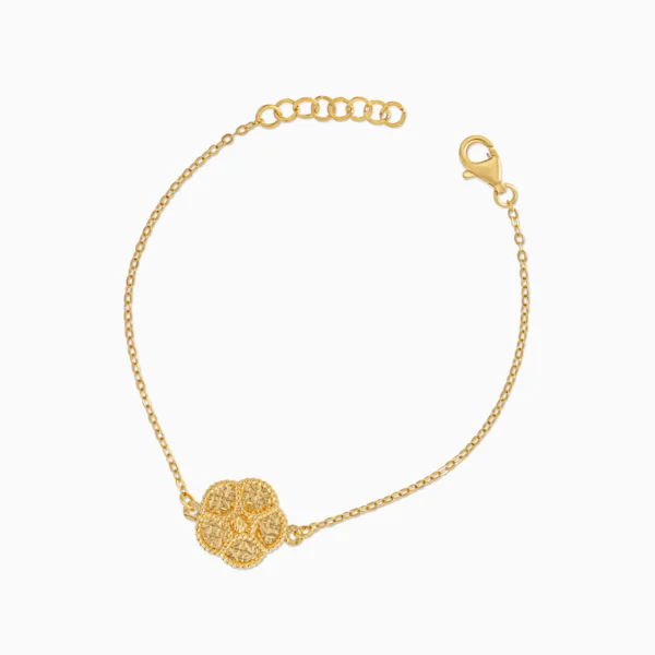 Farfalla 18K Yellow Gold Kids’ Flower Bracelet
