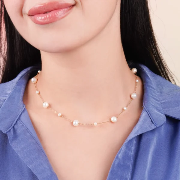 Danah 18K Yellow Gold Pearl Necklace - Image 2