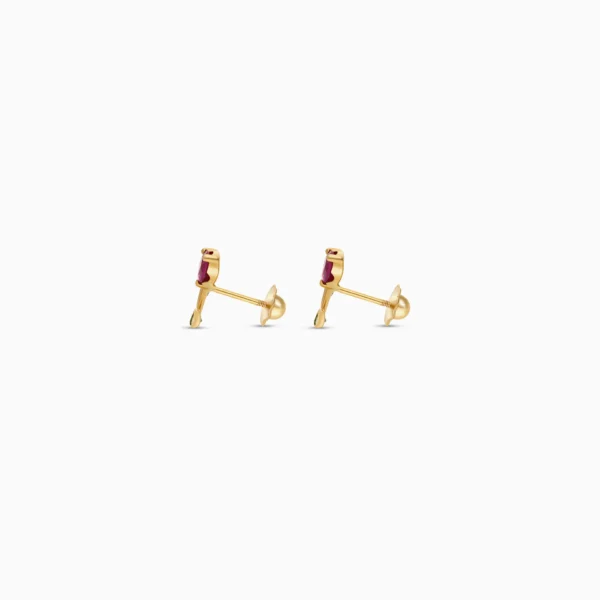 Elegant 18K Yellow Gold Flower Earrings Featuring Pearls - Image 2