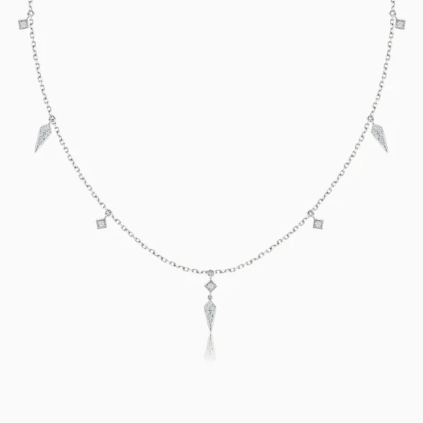 18K White Gold Diamond Choker – Elegant Women’s Necklace