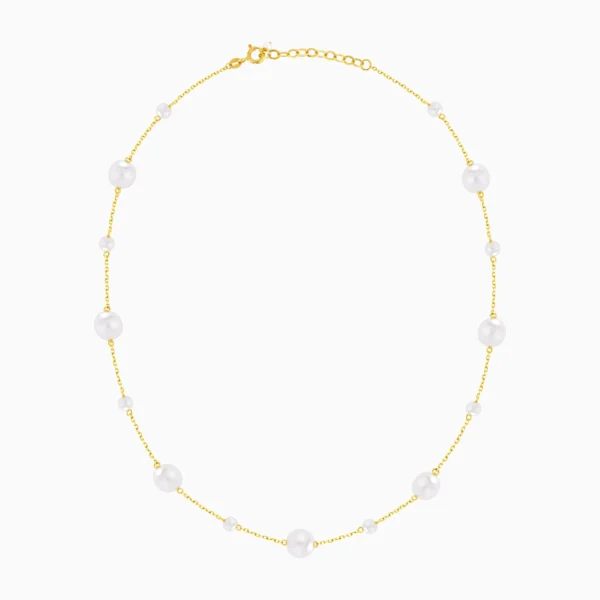 Danah 18K Yellow Gold Pearl Necklace - Image 3