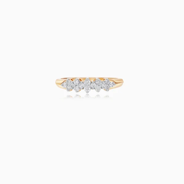 Elegant 18K Yellow Gold Ring Featuring Certified Diamonds - Image 3